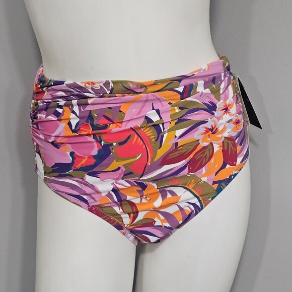 Gottex Tropikaia High Waist Swim Bottom with Side Shirring - Picture 2 of 9